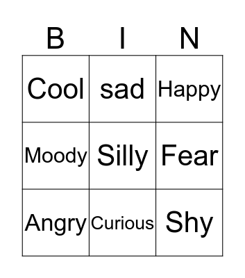 Emoji  Bingo Card