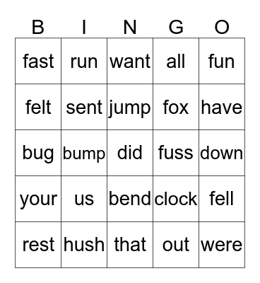 Bingo Card