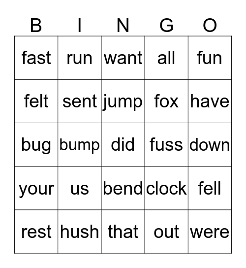 Bingo Card