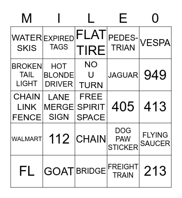 KEY WEST HIPPIE ROAD TRIP! Bingo Card