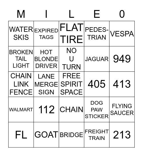 KEY WEST HIPPIE ROAD TRIP! Bingo Card