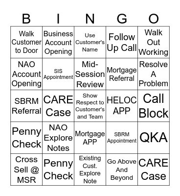 SANTANDER BINGO Card