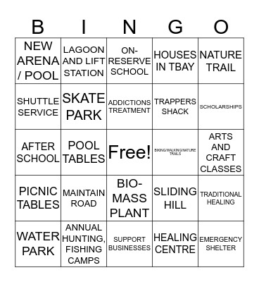 Mitaanjigamiing CCP Bingo! Bingo Card