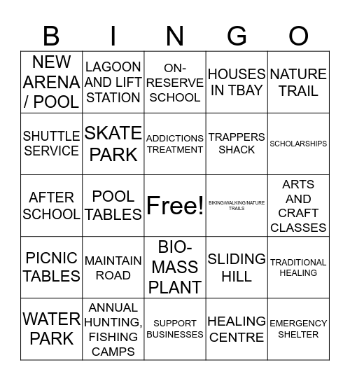 Mitaanjigamiing CCP Bingo! Bingo Card