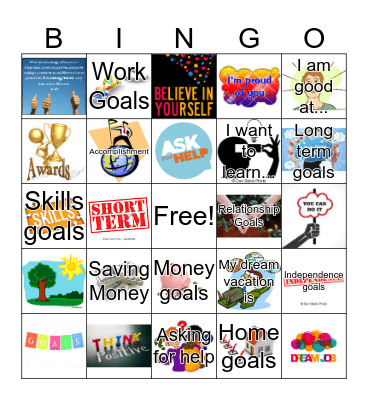 Goals Bingo Card