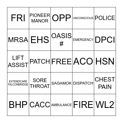 CACC BINGO Card