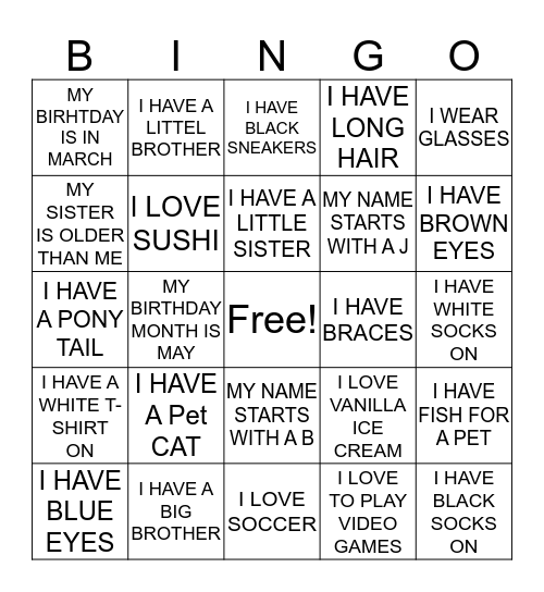 JESUS LOVES ME  Bingo Card