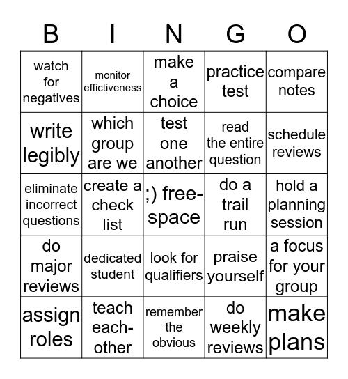 Bingo Card
