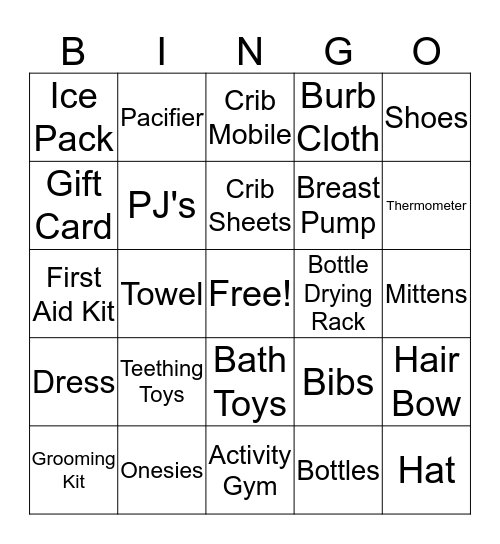Showering Vita! Bingo Card