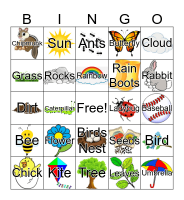 Springo! Bingo Card