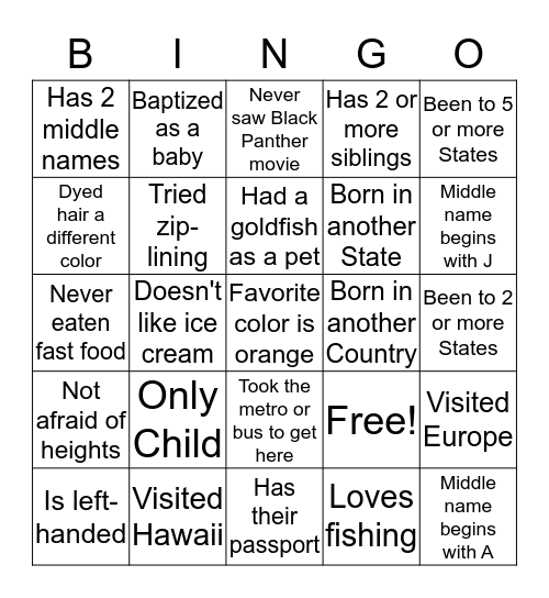 StLuthRef BINGO! Bingo Card