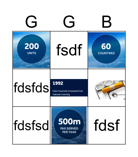 GateGroup Bingo Card