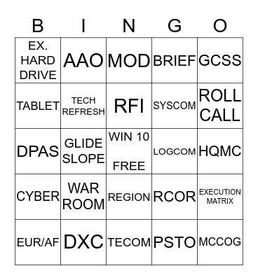 WIN 10 BINGO Card