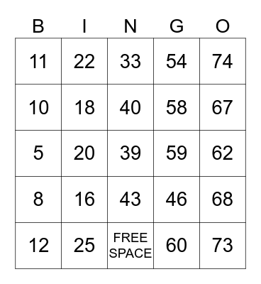 PAPARAZZI BLINGO BINGO! Bingo Card