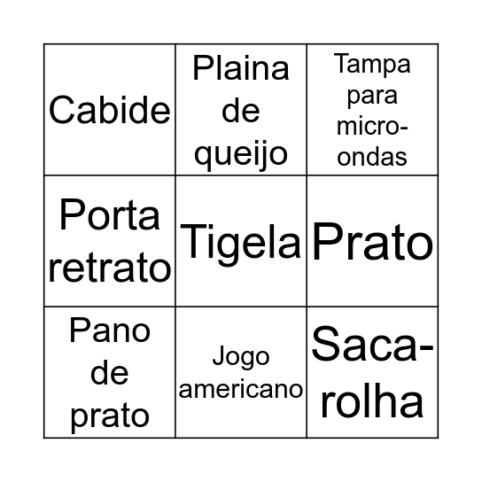 Chá de panela Vanessa e Magno Bingo Card