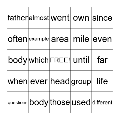 Grade 2 - APRIL Bingo Card