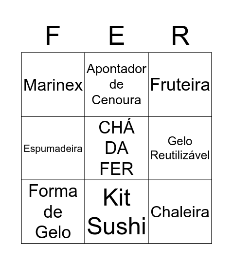 CHÁ DA FER Bingo Card