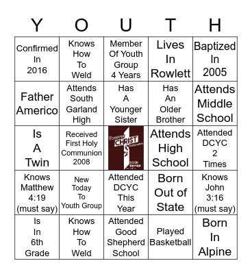 Forever Christ Followers Bingo Card