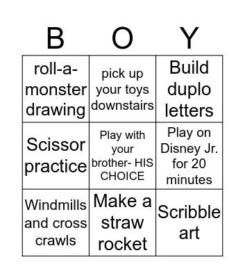 BORED BINGO Card
