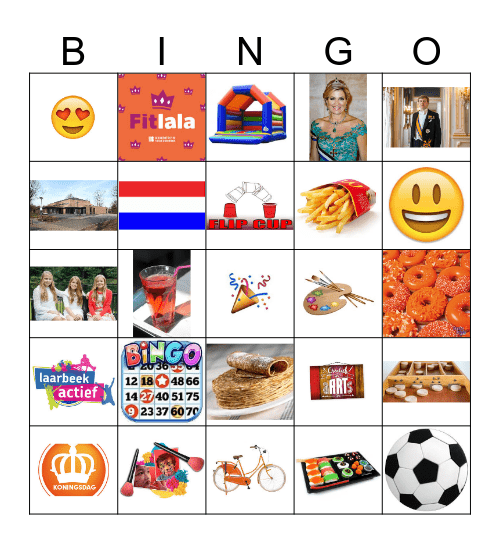 Koningsdag Bingo Card