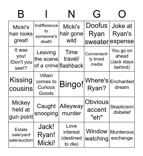 Friday the 13th Bingo Card