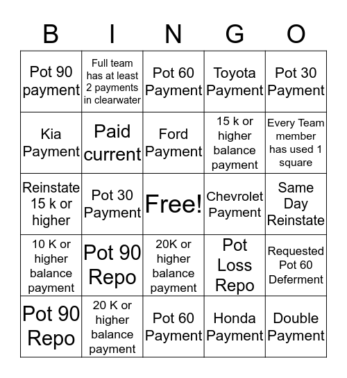 Skopos Team Bingo Card