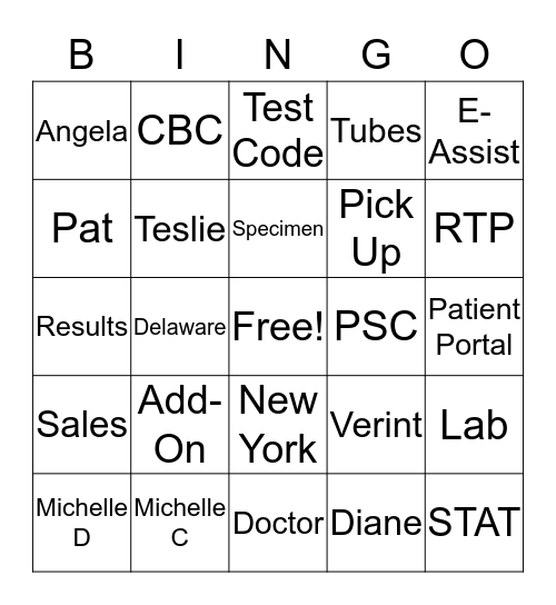 Lab Week  Bingo Card