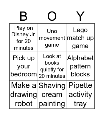BORED BINGO Card