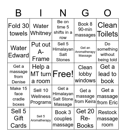 The Elements Way Bingo! Bingo Card