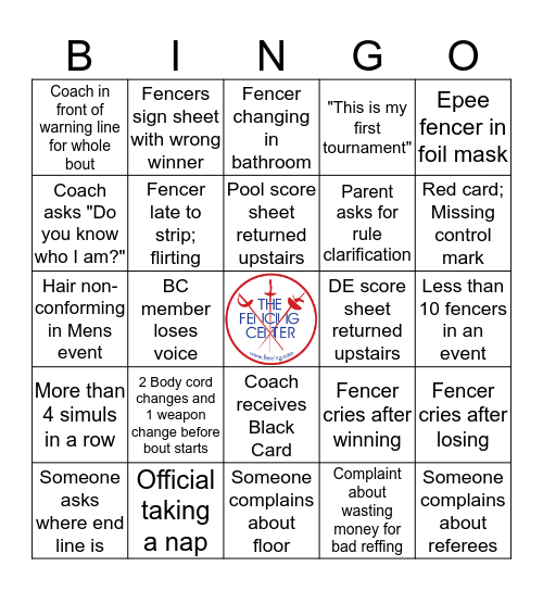 RJCC (Keep this Upstairs) Bingo Card