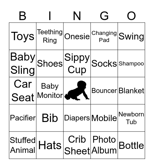 Baby Bingo Card