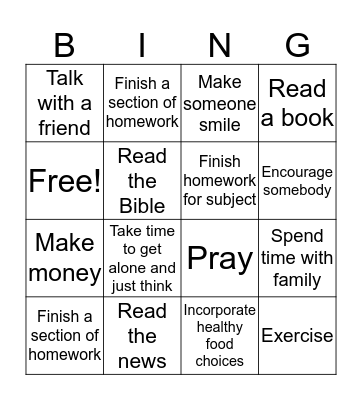 Daily Bingo Card