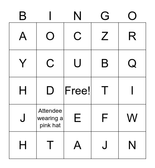 Royal Wedding Bingo Card