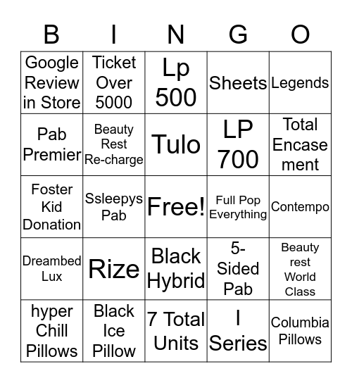 Elite Bingo  Bingo Card