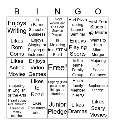 Talk to Someone... Bingo Card