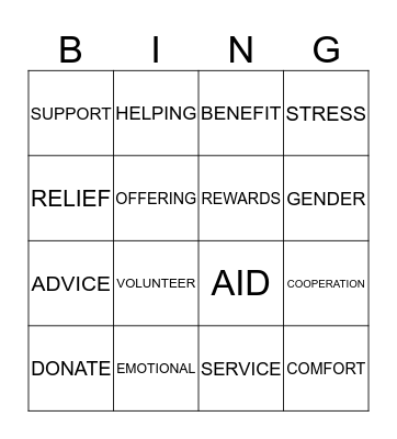 SOCIAL PSYCH Bingo Card