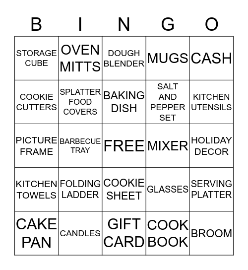 LEAH'S BRIDAL SHOWER BINGO Card