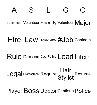 My Future Plans List 1 Bingo Card