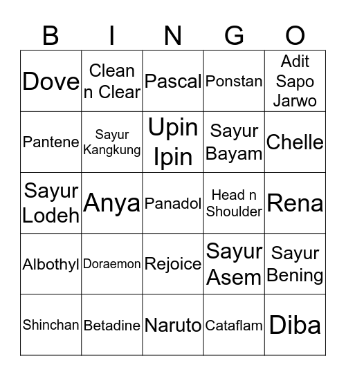 BINGOSKOP Bingo Card