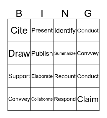 Test Prep Bingo Card