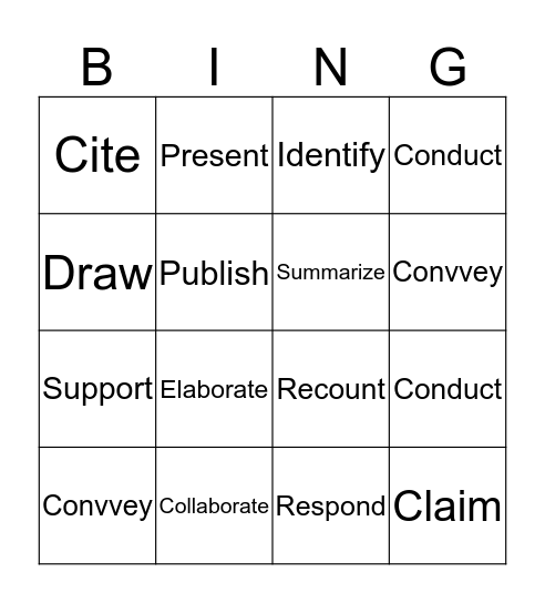 Test Prep Bingo Card