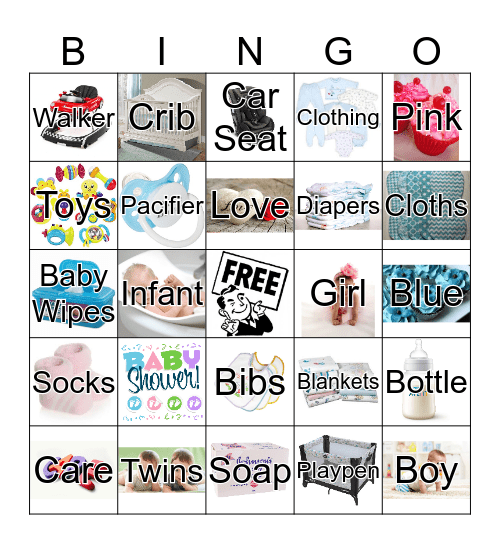 Baby Shower Bingo Card