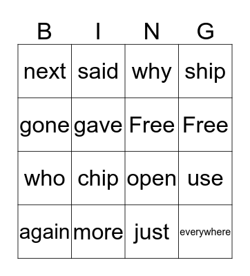 FUN BING Bingo Card