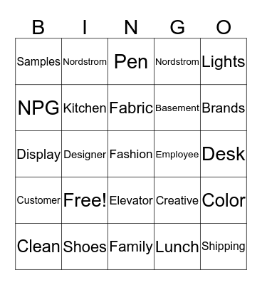 Take your Child to Work Day BINGO Card