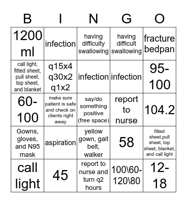 NA Bootcamp Bingo Card