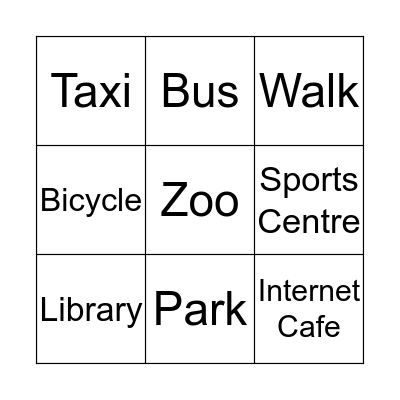 IN THE CITY Bingo Card