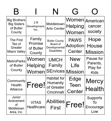 Volunteer Fair Bingo! Bingo Card