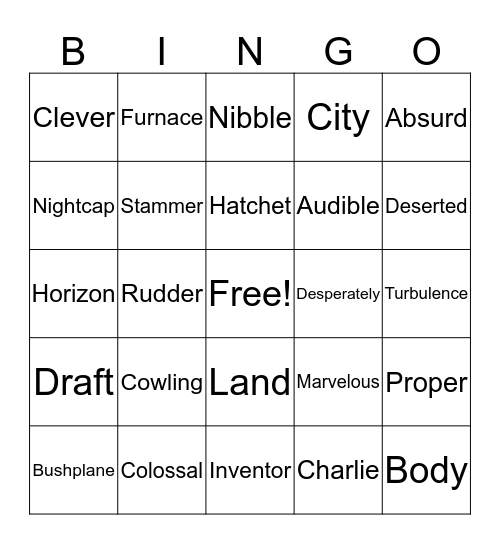 Spelling Bingo Card