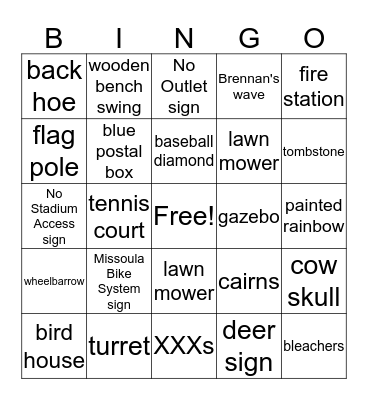 Bus Tour Bingo 2018 Bingo Card