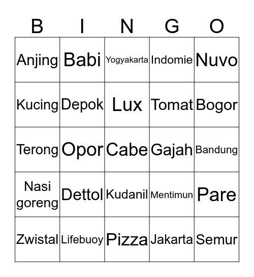 RETROPHILE, 1704 Bingo Card